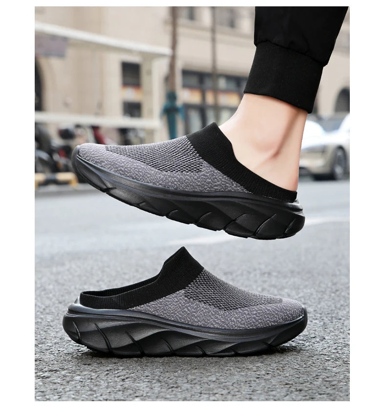 Men Slippers New Summer Breathable Home Indoor Slippers Men Thick Bottom Slides Fashion Walking Shoes Men chanclas de hombre
