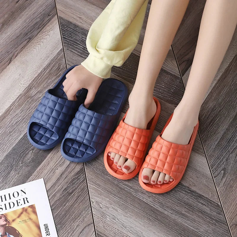 Home Bathroom Slippers Women Fashion Soft Sole EVA Indoor Slides Woman Sandals 2023 Summer Non-slip Woman Man Slippers
