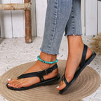 Women Sandals 2025 New Summer Shoes for Women Open Toe Casual  Flip Flops Woman Sandals Buckle Strap Soft Bottom Ladies Shoes