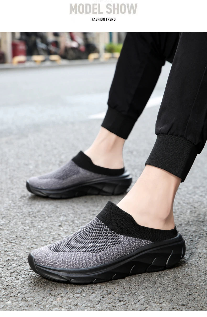 Men Slippers New Summer Breathable Home Indoor Slippers Men Thick Bottom Slides Fashion Walking Shoes Men chanclas de hombre