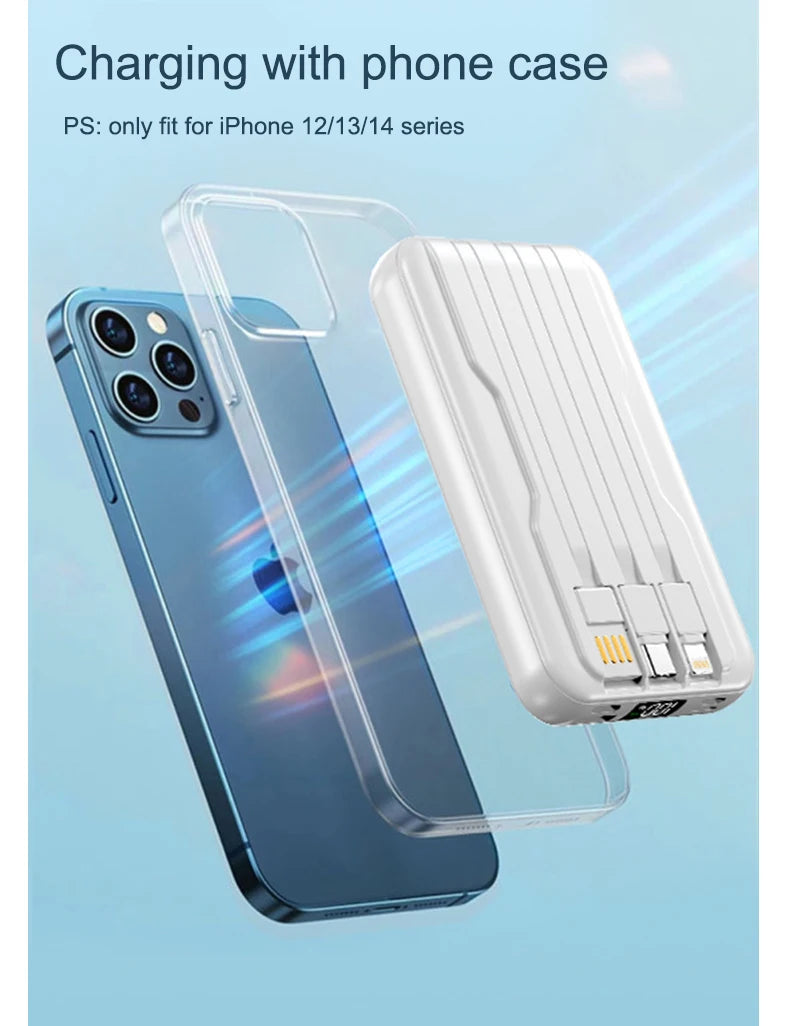 Magnetic Power Bank 20000mAh 10W Wireless Fast Charging Portable Battery Magsafe Powerbank for iPhone 16 14 15 pro Huawei Xiaomi