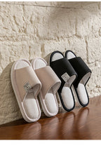 Slippers for Men，Non-Slip Soft-Soled Indoor House Slippers for Spring&Summer, All-Season Linen Home Comfortable Slippers