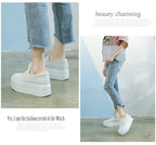 Women Flat Platform Canvas Shoes Flats Woman Casual Sneakers Girls Student Thick Soled Loafers Ladies Slip on tenis de mujer