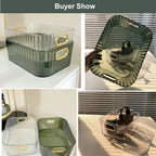 2 Pcs Cosmetics Box Desktop Storage Drawer Stackable Storage Box with Handle Makeup Organizers Basket Poatable Sundries  Rack