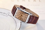 Fashion Couple Watch Luxury Rectangle Dial Women Quartz Watch Men Leather Band Casual Women Leather Wristwatch Relogio Masculino