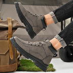 Men's high top shoes for autumn and winter, comfortable and simple design, daily office and outdoor travel shoes