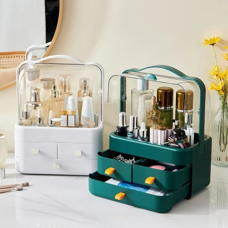 Cosmetic Storage Box Internet Celebrity Dust-Proof Cosmetic Storage Rack Desktop Skin Care Products Lipstick Dressing Table