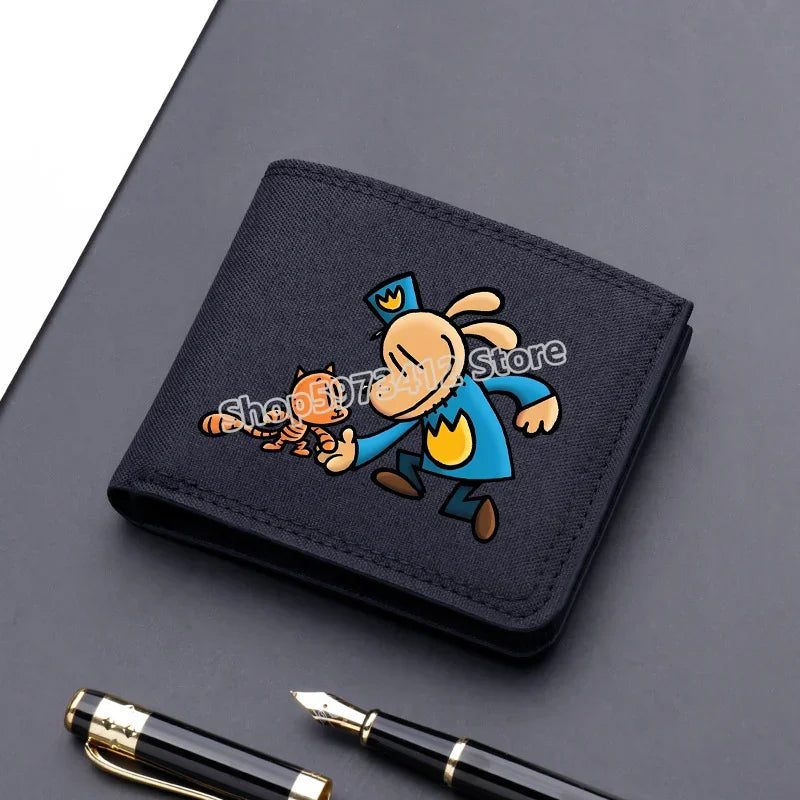 Dogman Anime Short Wallets Cartoon Nylon Wallet Portable Fashion Cartoon Dog Card Holder Coin Purse Cute Boys Purses Child Gift