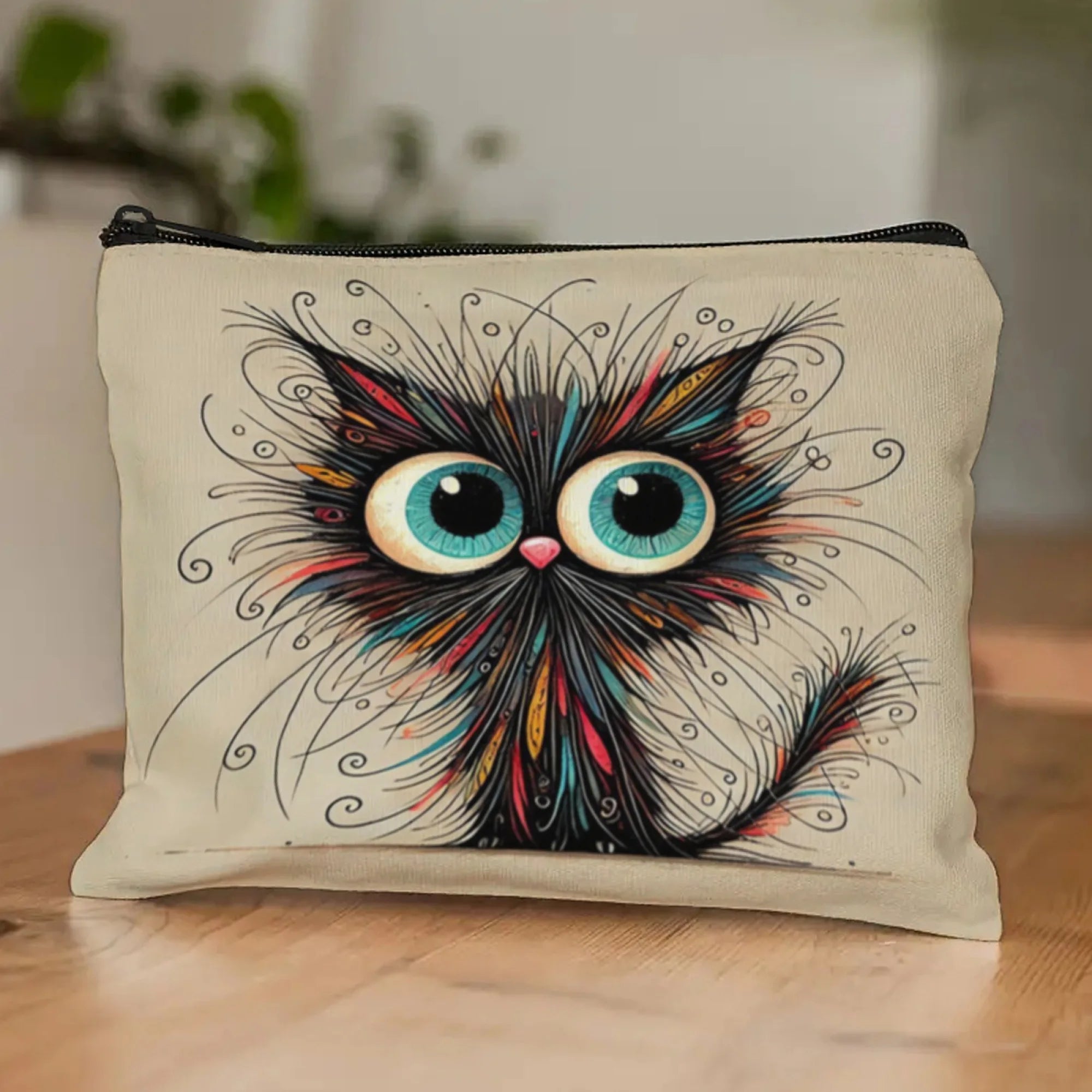 Adorable Black Cat Cosmetics Bag Stylish & Durable Travel Organizer -Perfect Portable Toiletry Bag for Fun Convenient Storage