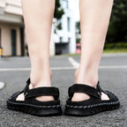 2023 Sandals Summer Men Leather  Classic Men Shoes Slippers Soft Sandals Men Roman Comfortable Outdoor Walking Footwear