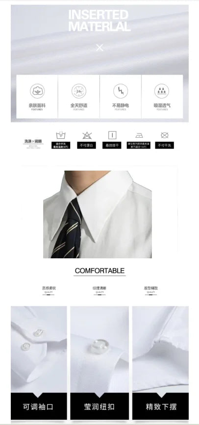 Men's shirt design retro trendy brand long pointed shirt - men's authentic retro appearance custom shirt