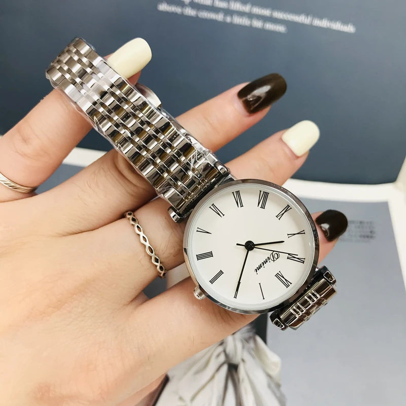 Women's watch simple thin light luxury temperament steel belt famous brand mysterious gift series