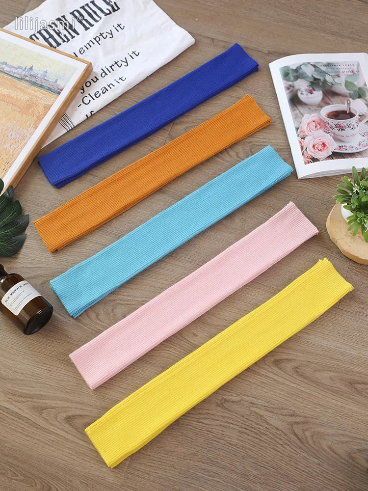 Autumn Winter 40 50 60CM Women's Wool Arm Warmers Knitted Woolen Arm Sleeve Solid Fine Long Knitted Fingerless Gloves Wholesale