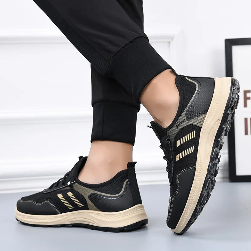 Flat Shoes for Men, Non-Slip Soft Soles, Comfortable Dad Shoes for Middle-Aged and Elderly People, Walking Shoes for Men, Spring and Autum New Casual Shoes