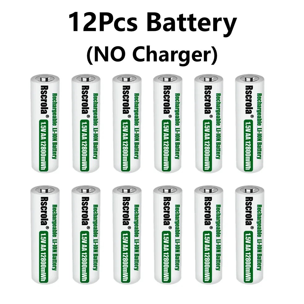 Portable AA Rechargeable Battery Fast Charge 1.5v Li-ion Battery Smart Battery Charge Protection Waterproof Dustproof Shockproof