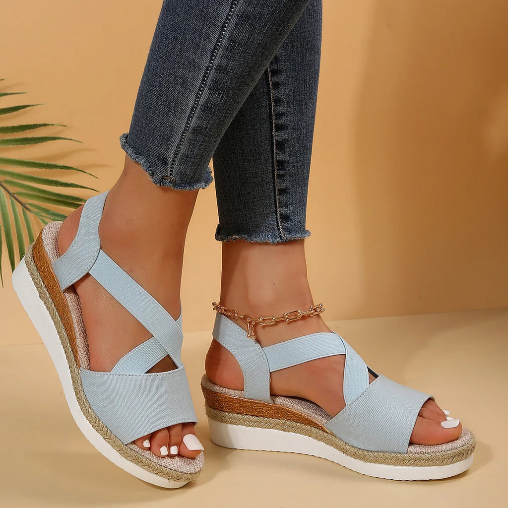 Summer Woman's Sandals Fashion Open Toe Women Wedges Sandals Comfortable Beach Shoes Outdoor Anti-Slip Platform Shoes for Women