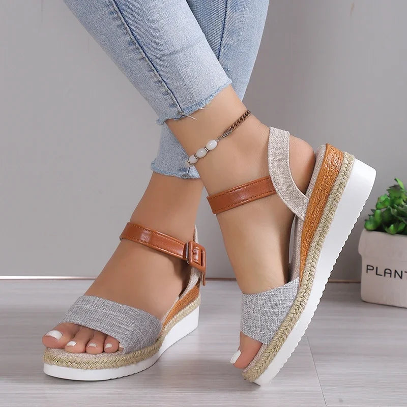 Summer Woman Sandals Shoes Soft Shoes Woman Elegant Sandals Woman Wedge Ladies Shoes Party Footwear Female Women Sandal