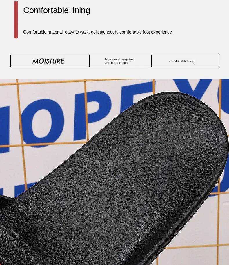 Fashion Brand Slippers for Men Ultra Soft Slides Non-slip Wear-resistant Sandals Men Casual Summer Indoor Outdoor Slippers