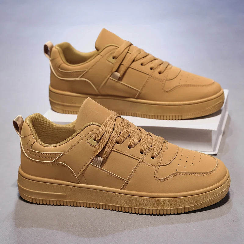 Men Walking Shoes 2025 New Comfort Breathable High-quality Leather Wear-resistant Fashion Outdoor Leisure Sneakers for Man