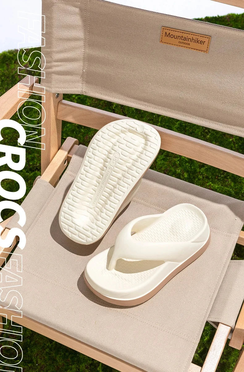 Woman Flip Flops Popular Design Shoes 2025 Trend Casual Platform Sandals Non-slip Outdoor Slippers Unique Features Flat Sandals