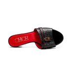 Women's Slippers 2025 Luxury Brand New Retro Design Mid Heel Red Black Slippers Casual Shoes