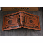 Men Wallets With 100 Us Dollar Pattern Wallet Male PU Leather Wallet Photo Card Holder Fashion Creative Wallet