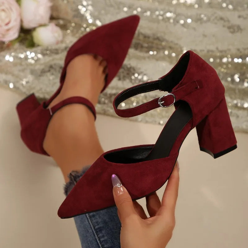 2025 New Black High Heels for Women Girl Pointed Sandals Female Summer Woman's Heel Shoes Mujer Sandalias Femeninas