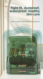 Cosmetics storage box Desktop dust drawer type large-capacity finishing box Multifunctional skin care product storage box