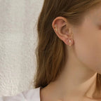 Bobisty 1PC Stainless Steel Cartilage Earring Stud for Women Flower Heart Hypoallergenic Screw Back Earrings Piercing Jewelry