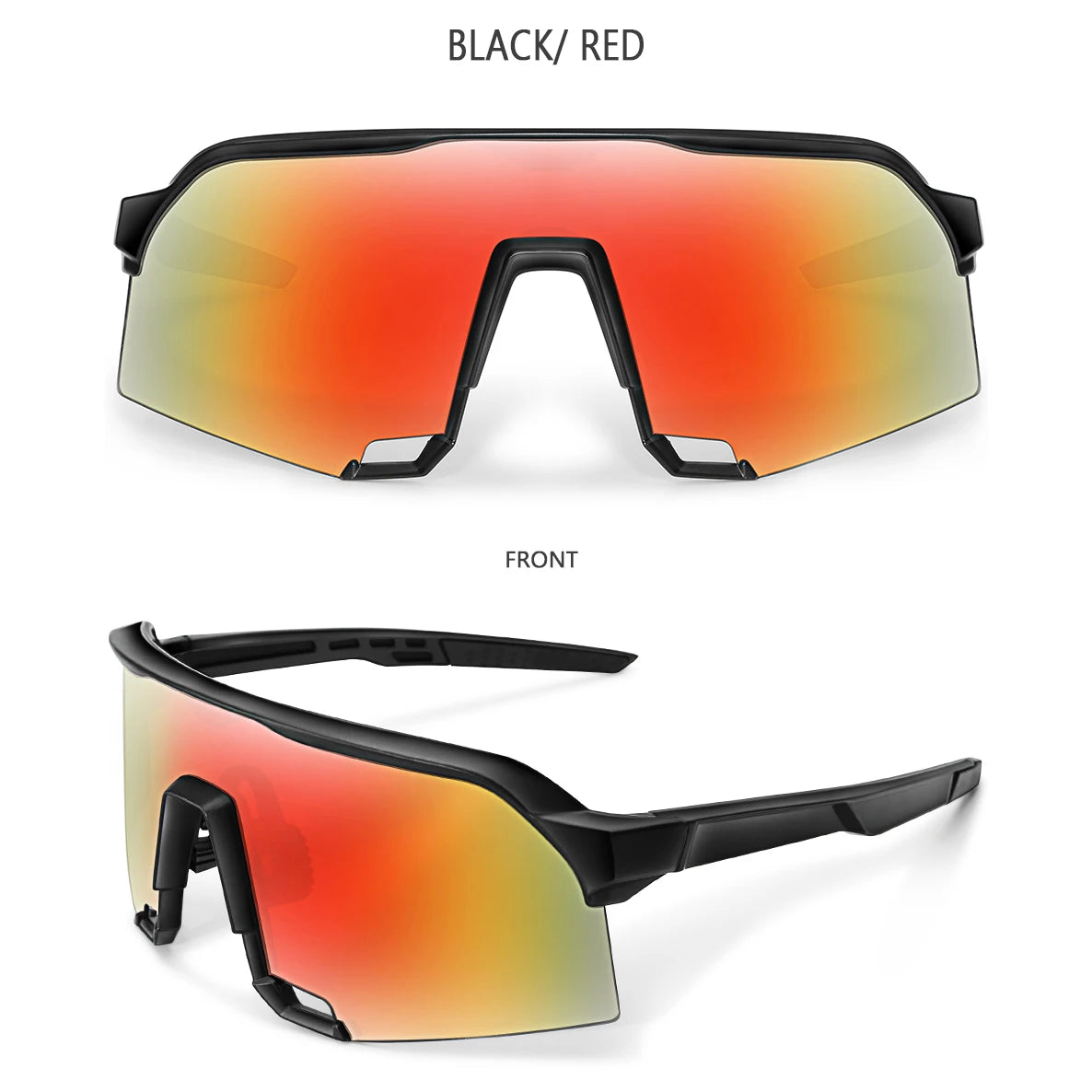 Brand 100 Cycling Sunglasses for Men and Women UV400 Protection 5 colors Big Frame Running Fishing Sports Eyewear
