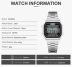 Digital Watches for Women Luxury Gold Ladies Sport Watch reloj mujer Stainless steel Electronic Watch Alarm Clocks Gifts