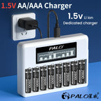 8 Slots 1.5V AA/AAA Rechargeable Battery Charger LCD Display Usb Fast Intelligent Charger for 1.5 Volts Li-lon AA AAA Battery