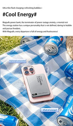 Magnetic Wireless Power Bank Qi2 Alloy Backup Battery PD20W Fast Charging For MagSafe External Battery Portable Charger