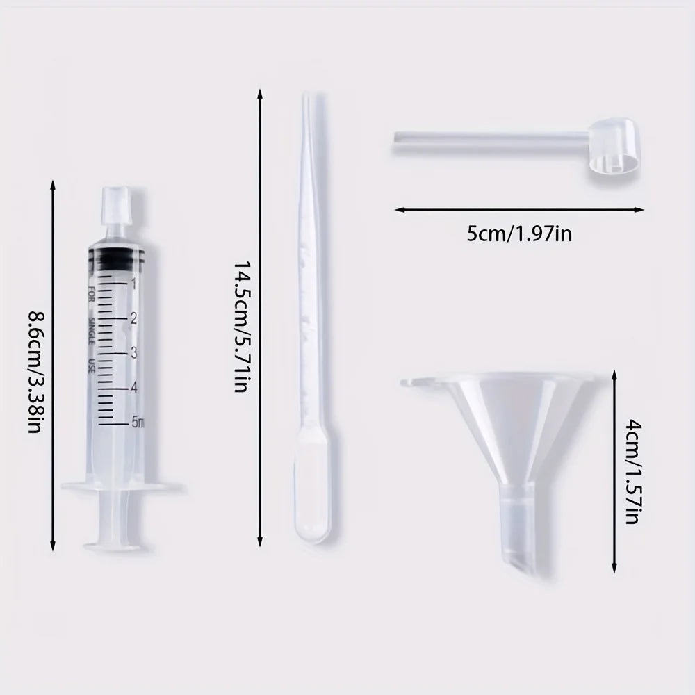 20/40pcs perfume supplement set: plastic funnel, pipette, dropper and syringe-ideal for travel and DIY cosmetics