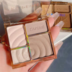 Cosmetics Essential Ins Four-color Not Easy To Fly Powder One-piece Disc Eye Makeup Demand Beauty And Health Popular Earth Color