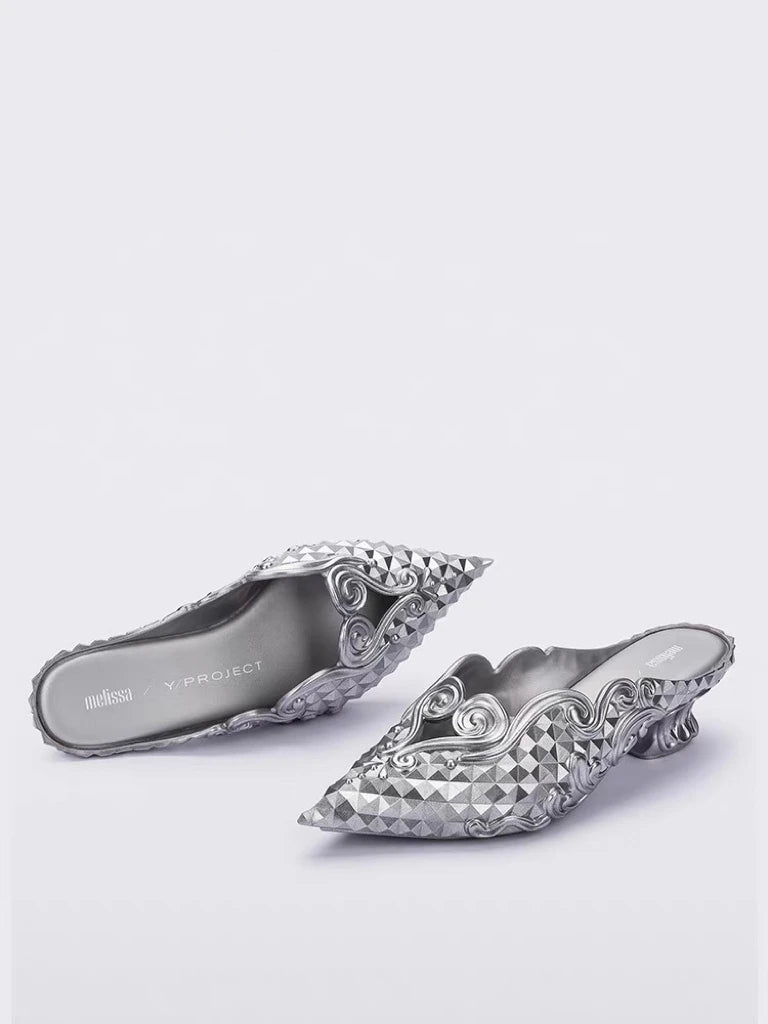 Women Sandals 2025 Spring Melissa Woman Slingback Shoes Fashion Ladies High Heels Elegant Med Heel Pointed Toe Slip on Sandal