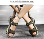 Men's Sandals 2022 Beach and Sea Casual Shoes Sandal for Men Summer Male New Slippers Wears Genuine Leather Man Flip Flops