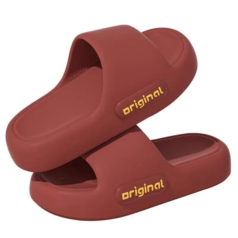 Men's Non-Slip Slippers for Women Summer New Indoor Home Soft Bottom Middle-Aged and Elderly Couples Bathroom Bathing Slippers for Men