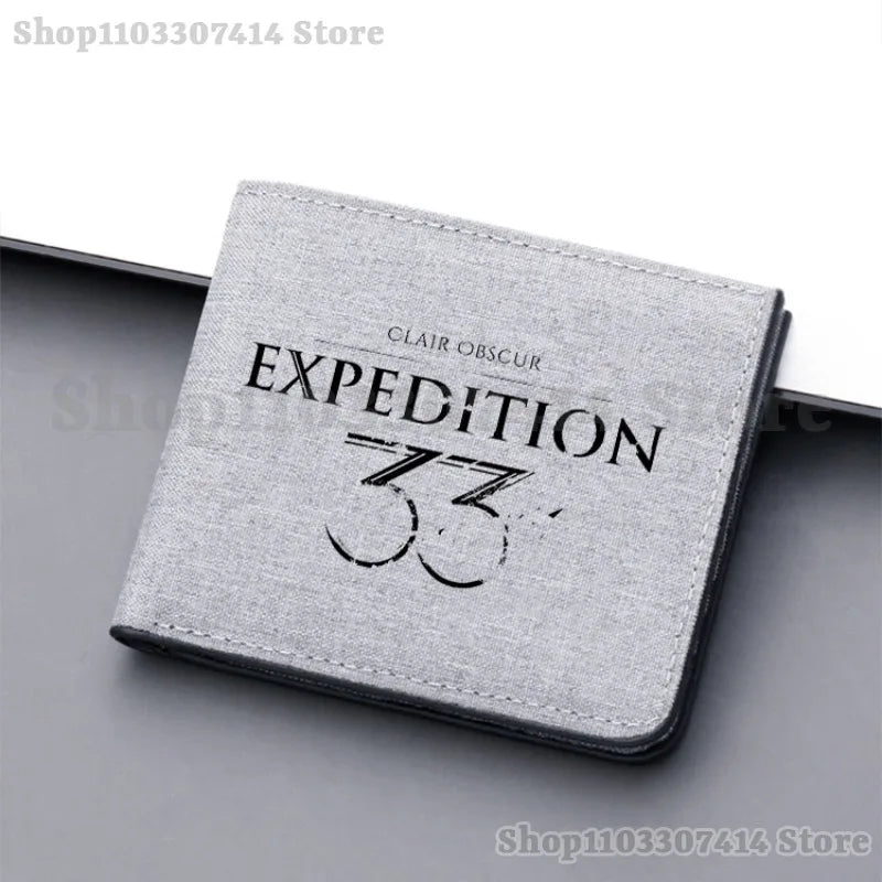 Man Anime Folding Wallet Game Clair Obscur Expedition 33 Wallets Adult Fashion Printed Money Bag Accessories Card Holder Gifts