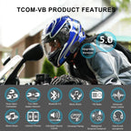Freedconn Motorcycle Helmet Headset Stereo Bluetooth Hands Free Call Wireless Communication Interphone Music Sharing 6 Riders