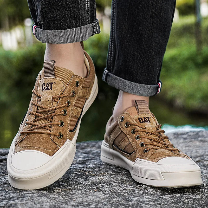 New Shoes for Men Casual Male Sneakers Platform New Men's Casual Leather Shoes Business or Casual Thick-bottom Wear-resistant