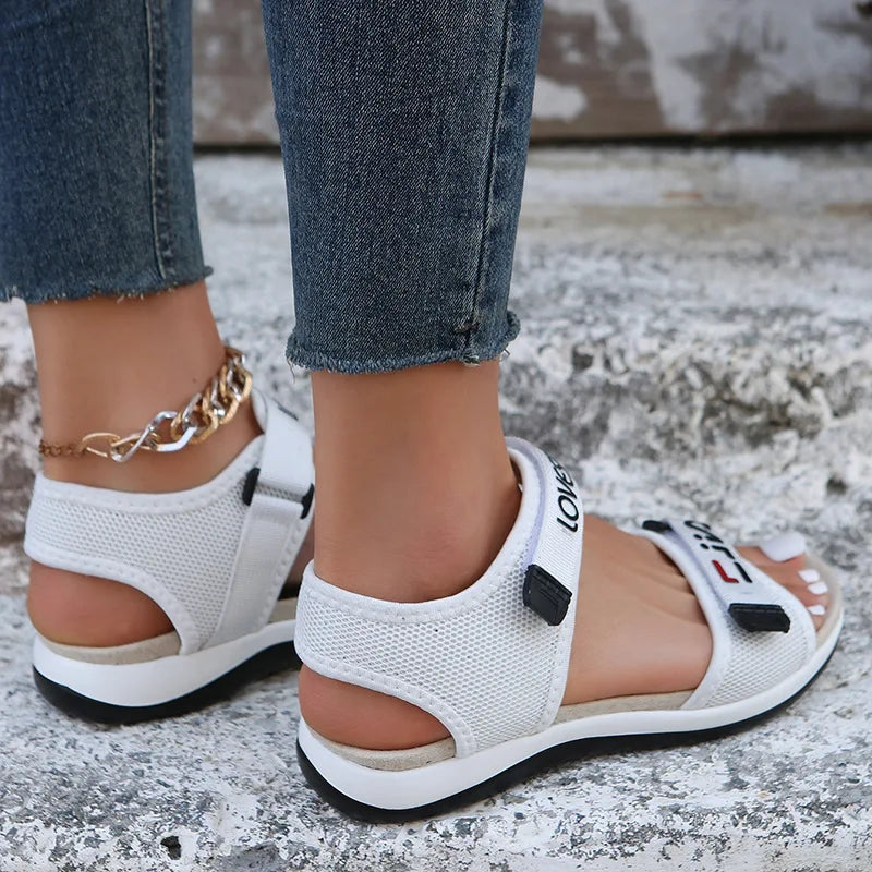 Flats Women Sport Sandals Summer Casual Shoes 2025 New Fashion Slippers Mesh Walking Running Beach Shoes Trend Femme Zapatos