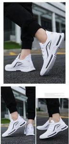 Men's sports shoes 2025 summer new sports trendy shoes anti slip casual running shoes breathable and comfortable white shoes