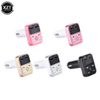 Handsfree Car Kit Wireless Bluetooth-compatible 5.0 FM Transmitter LCD MP3 Player Car Accessories Dual USB Charger FM Modulator