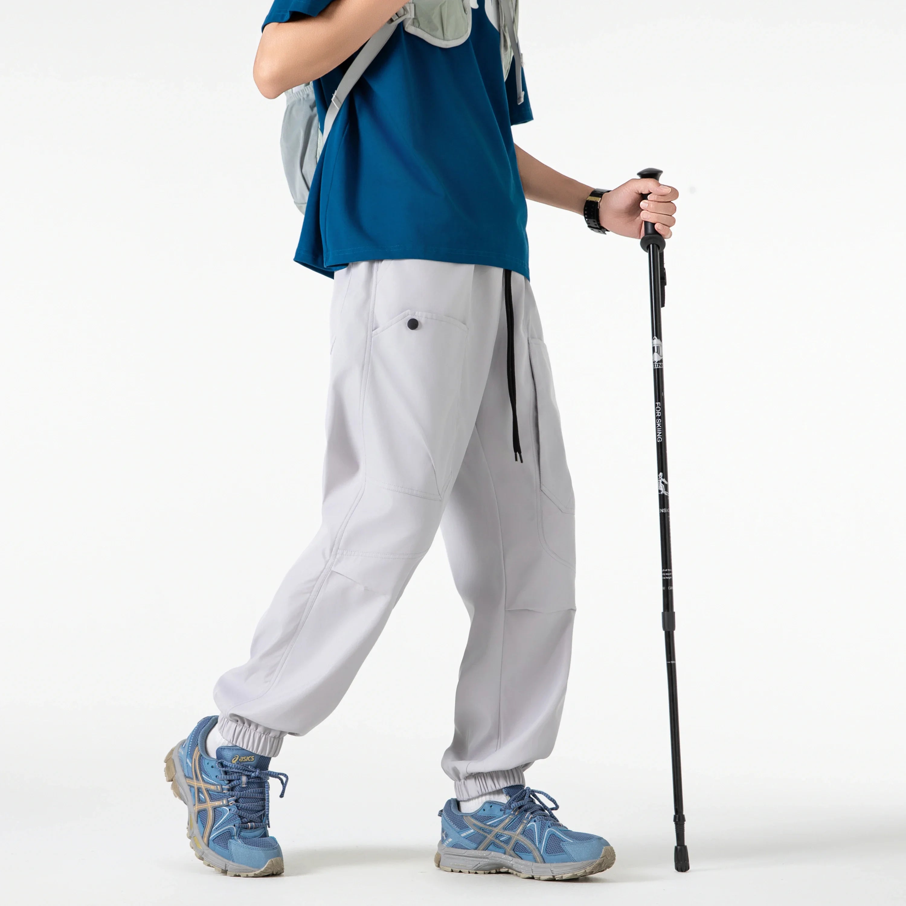 Men's outfit pants are versatile, trendy, loose, straight-leg outdoor work pants and trendy brand tight-fitting windbreakers