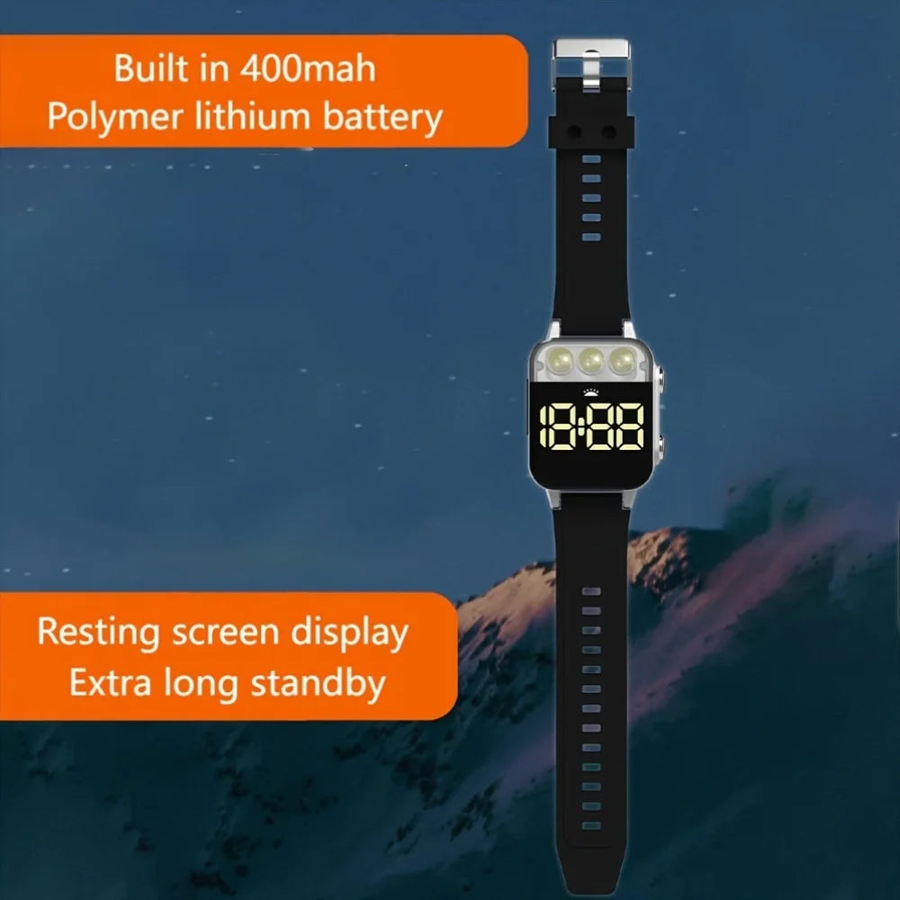 New lighting watch, digital display, high aesthetic value LED men's and women's couple watch, electronic watch