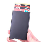 Thin Slim Smart Wallet for Men Women Wallets Pop Up Minimalist Small Rfid Credit Card Holder Metal Purse Mini Wallets for Men