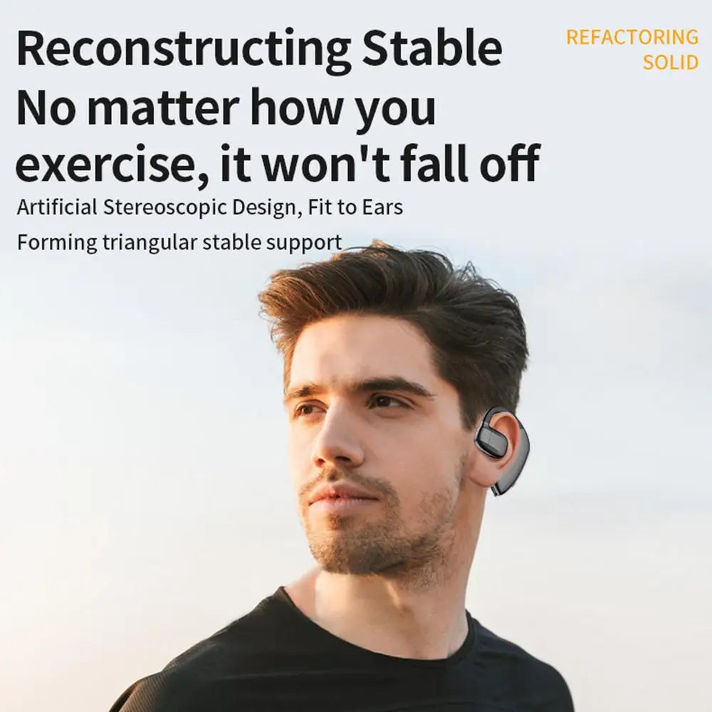 Wireless Handsfree Headset, LED Display Wireless Open Ear Headphones, HIFI Sound, Noise Reduction And 180 Degree Rotation