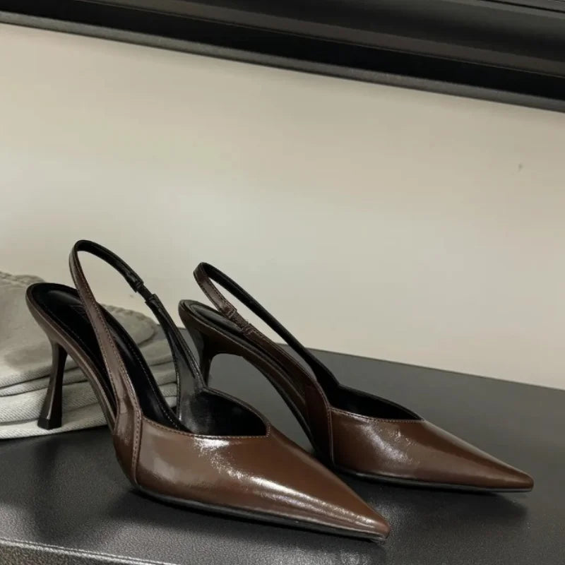 High Heeled Sandals Women Pointed Toe Elegant Shoes Sexy Fashion Pumps 2025 New Luxury Designer Brand Dress Zapatillas De Mujer