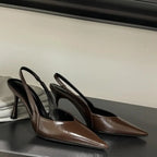 High Heeled Sandals Women Pointed Toe Elegant Shoes Sexy Fashion Pumps 2025 New Luxury Designer Brand Dress Zapatillas De Mujer